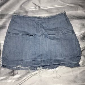 denim mini skirt